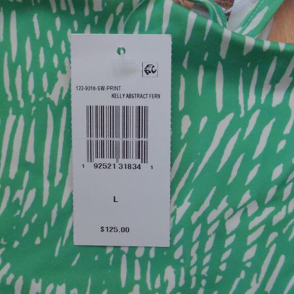 Jonathan Simkhai Alfani Abstract Print Bikini Bottom Kelly Abstract L New - Picture 9 of 11